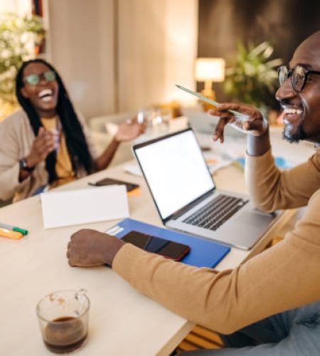 Specialized Recruitment Services male and female colleagues work together at work